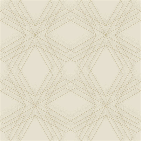 Relativity Beige & Gold Geometric Wallpaper