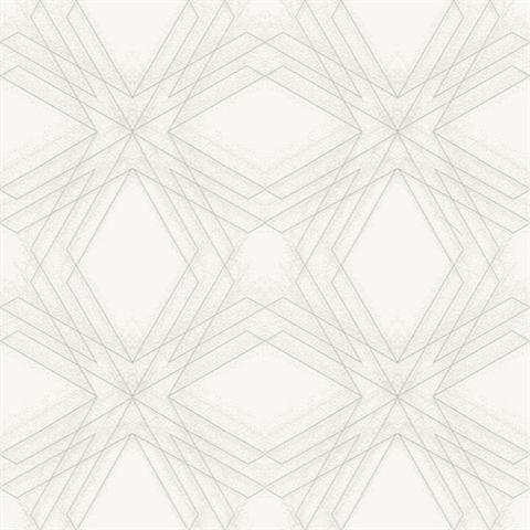 Relativity Off-White & Gold Geometric Wallpaper
