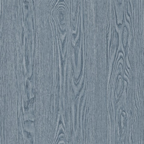 Remi Blue Vertical Textured Wood Planks Wallpaper