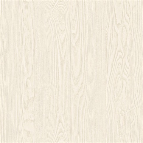 Remi Off-White Vertical Textured Wood Planks Wallpaper