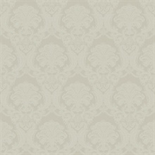 Renatta Cream Satin Damask Wallpaper