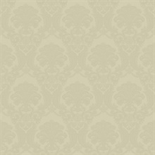 Renatta Gold Satin Damask Wallpaper