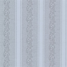 Rennie Stripe Grey Scrolling Stripe Wallpaper