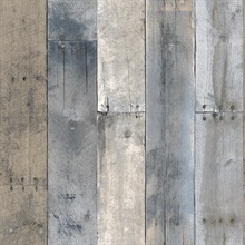 Repurposed Wood Multi-Color Peel and Stick Wallpaper