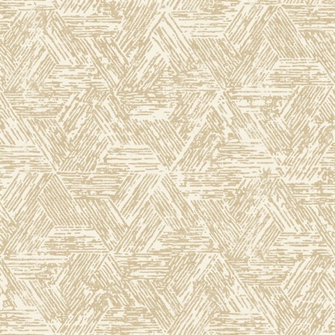 Retreat Light Brown Quilted Southwest Tribal Wallpaper