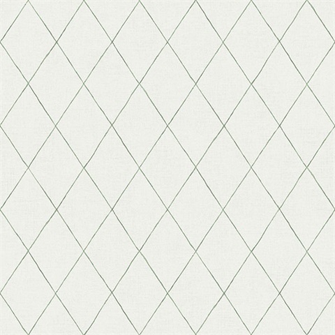 Rhombus Green Geometric Wallpaper