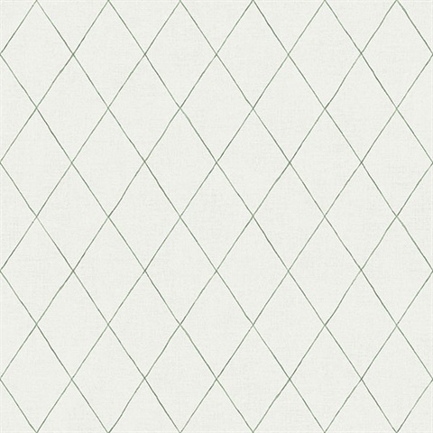 Rhombus Green Geometric Wallpaper