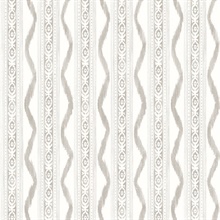 Rhys Stone IKAT Stripe Wallpaper
