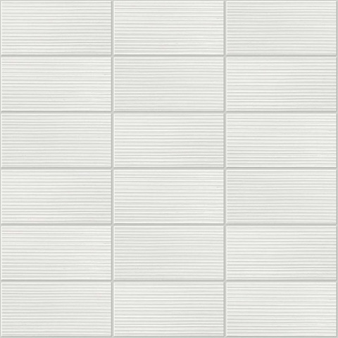 Rib Tile Tile Morning Fog Peel and Stick Wallpaper