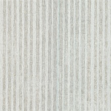 Ribbon Silver Fabric Stripe Wallpaper