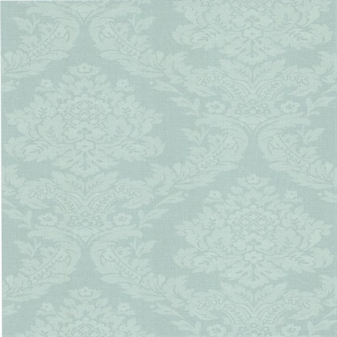 Rice Blue Meridian Damask