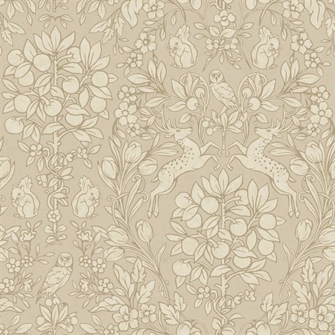 Richmond Taupe Forest Floral Wallpaper