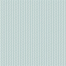 Rickrack Light Blue Wavy Vertical Stripe Wallpaper