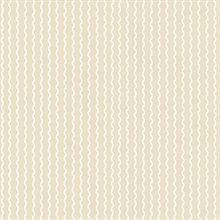 Rickrack Light Taupe Wavy Vertical Stripe Wallpaper
