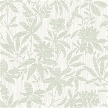Riemann Green Floral Leaf Textured Wallpaper