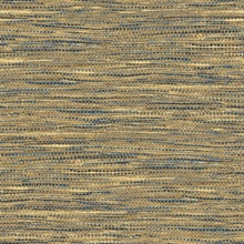 Rina Faux Grasscloth Honey & Navy Wallpaper