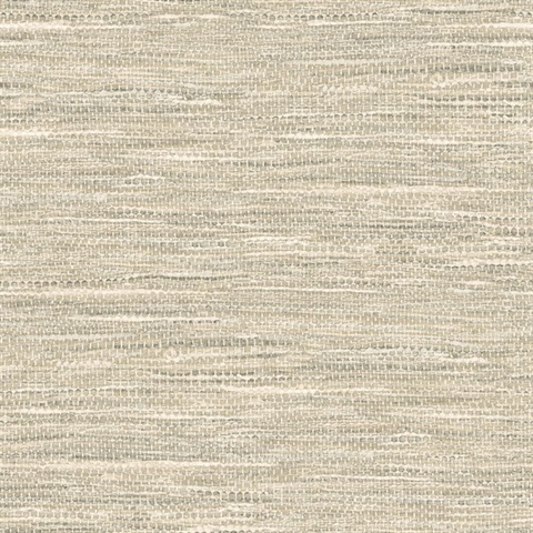 Rina Faux Grasscloth Warm Stone Wallpaper