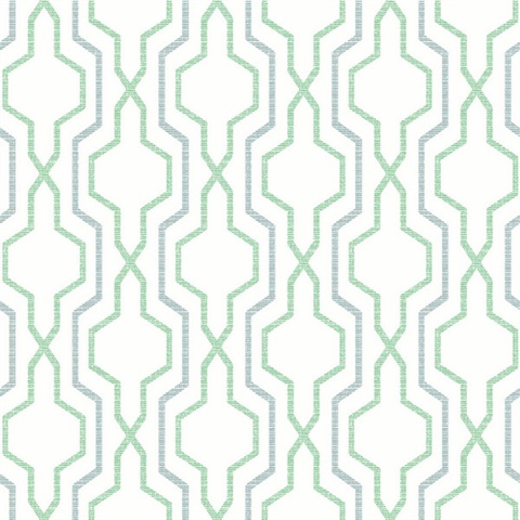 Rion Green Trellis Wallpaper