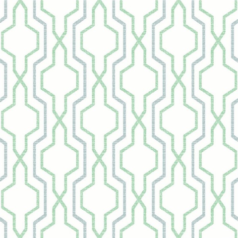 Rion Green Trellis Wallpaper