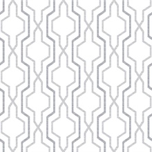 Rion Grey Vertical Geometric Trellis Wallpaper