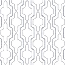 Rion Grey Vertical Geometric Trellis Wallpaper