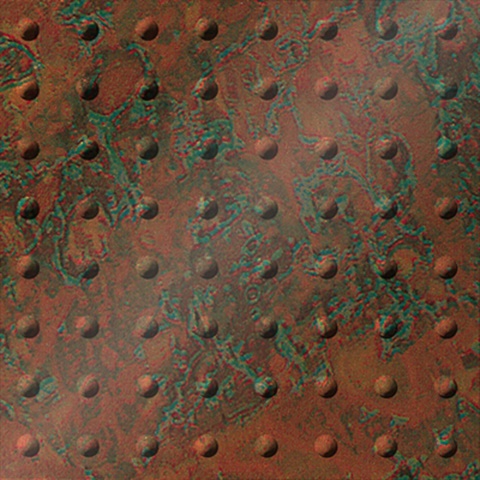 Rivet Ceiling Panels Copper Patina