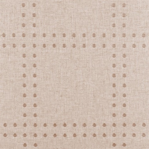 Rivets Champagne on Berry Beige Classic Linen