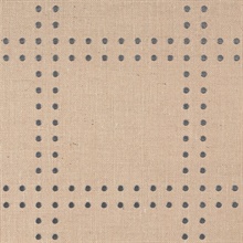 Rivets Nickel on Natural Burlap Jute