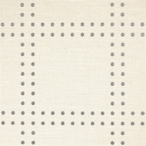 Rivets Silver on Eggshell Burlap Safari