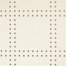 Rivets Silver on Eggshell Burlap Safari