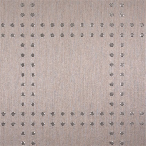 Rivets Silver on Mink Sateen and Sateen Shimmer