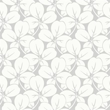Robert Light Grey Clover Leaf Wallpaper