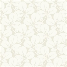 Robert Off-White Clover Leaf Wallpaper