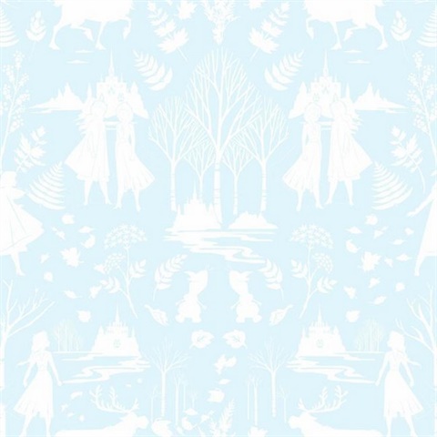 Robin's Egg Blue Glitter  Disney Frozen 2 Nordic Wallpaper