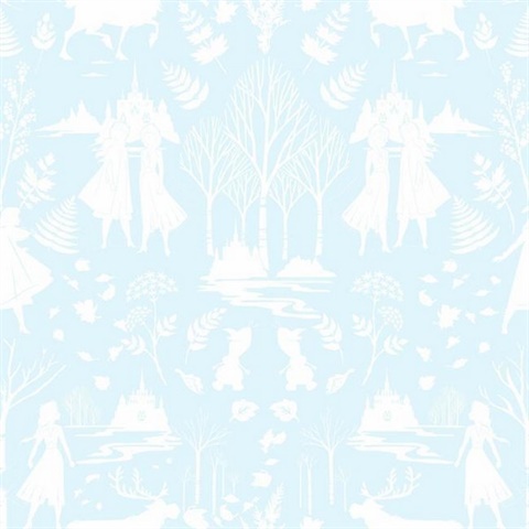 Robin's Egg Blue Glitter  Disney Frozen 2 Nordic Wallpaper