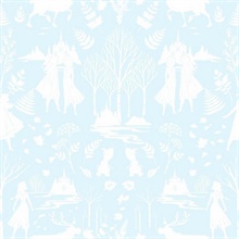 Robin's Egg Blue Glitter  Disney Frozen 2 Nordic Wallpaper