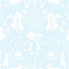 Robin's Egg Blue Glitter  Disney Frozen 2 Nordic Wallpaper