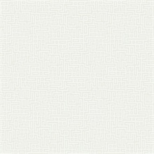 Rockefellar Maze Metallic Pearl 1920s Art Deco Wallpaper