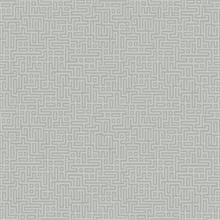 Rockefellar Maze Slate Grey 1920s Art Deco Wallpaper