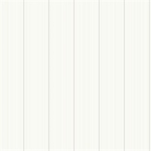Rockefeller Stripe Dove White 1920s Art Deco Wallpaper