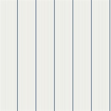 Rockefeller Stripe Navy 1920s Art Deco Wallpaper