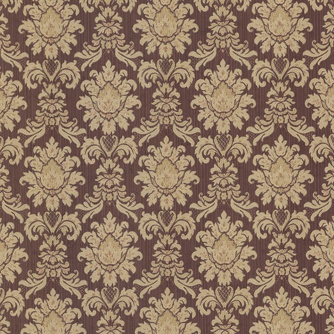 Romeo Burgundy Damask
