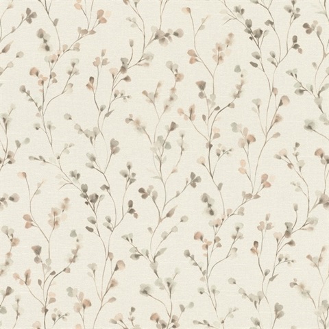 Romy Neutral Springtime Trail Wallpaper