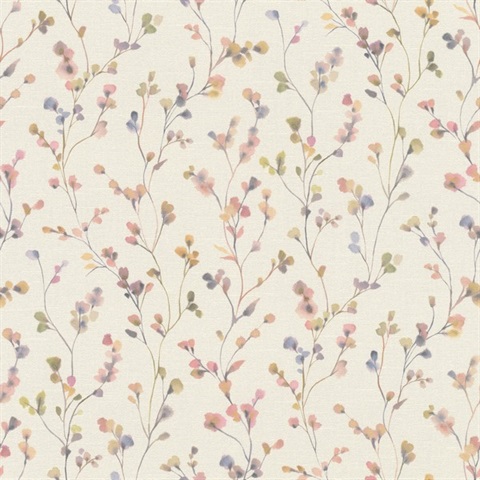 Romy Pink Springtime Trail Wallpaper