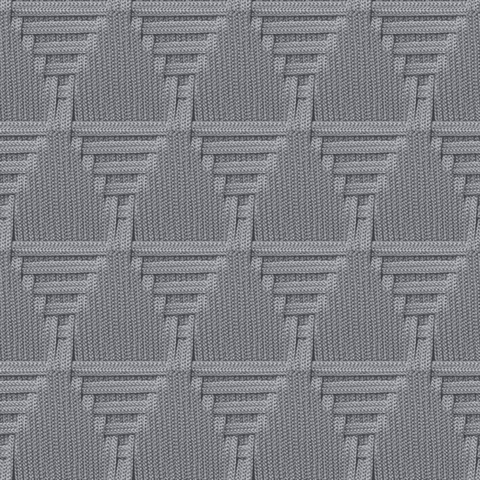 Rope Weave Diamond Dark Grey Wallpaper