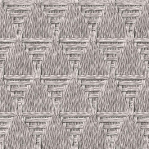Rope Weave Diamond Light Grey Wallpaper