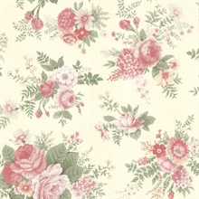 Rosa Pink Floral Medley Wallpaper