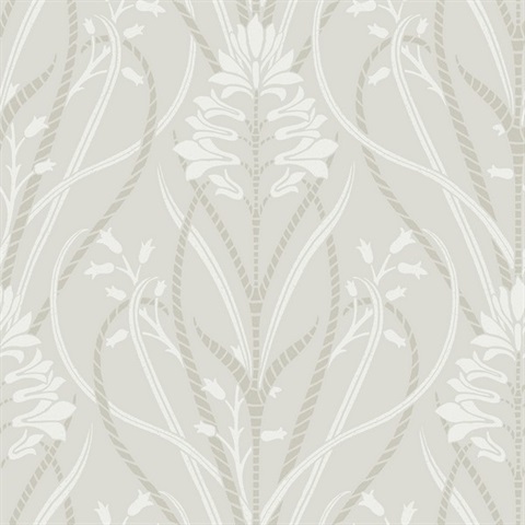 Rosalind Bisque Damask Wallpaper