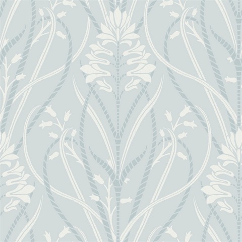 Rosalind Sky Damask Wallpaper
