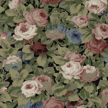 Rose Garden Floral Olive and Wine Peel and Stick Wallpaper